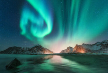 What’s the best way to view the Northern Lights … sea or land?